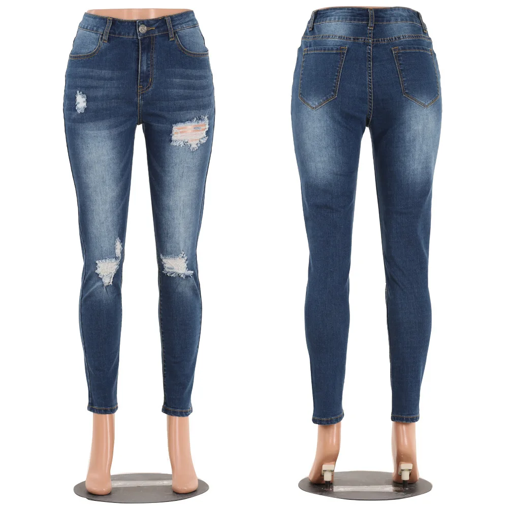 Mandylandy Spring and Autumn Fashion High Waist Solid Color Hole Jeans Women's Casual Button Skinny Denim Pencil Pants
Mandylandy Spring and Autumn Fashion High Waist Solid Color Hole Jeans Women's Casual Button Skinny Denim Pencil Pants