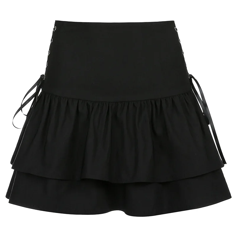 High Waist Black Mini Skirt Strap Side Hollow Half-length Skirt Female 2021 Summer Newest Hot Girl Black Puffy Cake Mini Skirt
High Waist Black Mini Skirt Strap Side Hollow Half-length Skirt Female 2021 Summer Newest Hot Girl Black Puffy Cake Mini Skirt