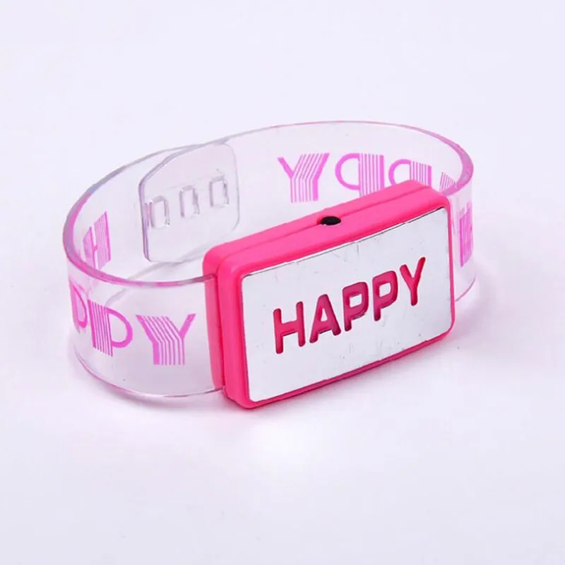 2021 New Happy LED Glowing Wristband Flashing Bracelet Glow Bangle Toys Gift Bar Nightclub Disco Rave Glow Party Supplies
2021 New Happy LED Glowing Wristband Flashing Bracelet Glow Bangle Toys Gift Bar Nightclub Disco Rave Glow Party Supplies