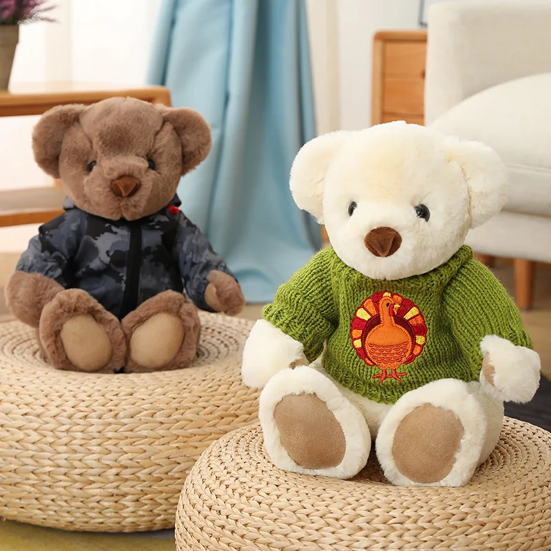 High Quality Toy Cartoon Hoodie Teddy Bear Plush Toys 30cm Stuffed Plush Animals Sweater Bear Doll Birthday Gift For Children
High Quality Toy Cartoon Hoodie Teddy Bear Plush Toys 30cm Stuffed Plush Animals Sweater Bear Doll Birthday Gift For Children