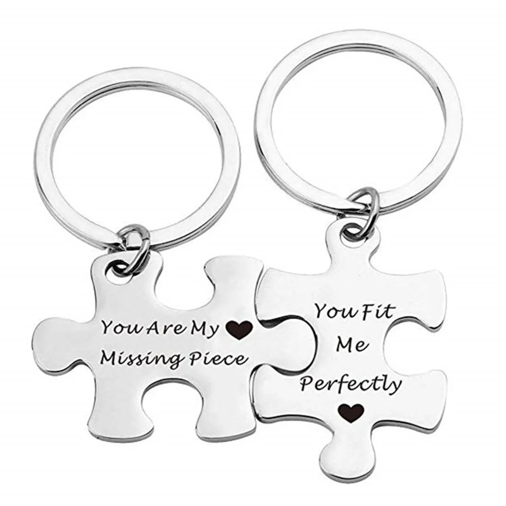 You Are My Missing Piece Keychain Lettering Puzzle Key Ring Lovers Jewelry 1 Pair Trinkets Key Chain Valentine's Day Gift
You Are My Missing Piece Keychain Lettering Puzzle Key Ring Lovers Jewelry 1 Pair Trinkets Key Chain Valentine's Day Gift