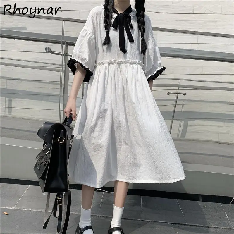 Dresses Women Summer New College Patchwork Students Korean Style Loose Half Sleeve Preppy Vestido Daily Harajuku Cute Japanese
Dresses Women Summer New College Patchwork Students Korean Style Loose Half Sleeve Preppy Vestido Daily Harajuku Cute Japanese
