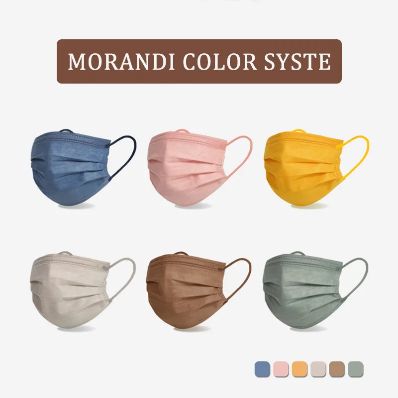 Multicolor Morandi Disposable Face Mask Adult Mouth Masks Women Men Fashion Maske 3 Ply Breathable Dustproof Mascara Descartavel
Multicolor Morandi Disposable Face Mask Adult Mouth Masks Women Men Fashion Maske 3 Ply Breathable Dustproof Mascara Descartavel