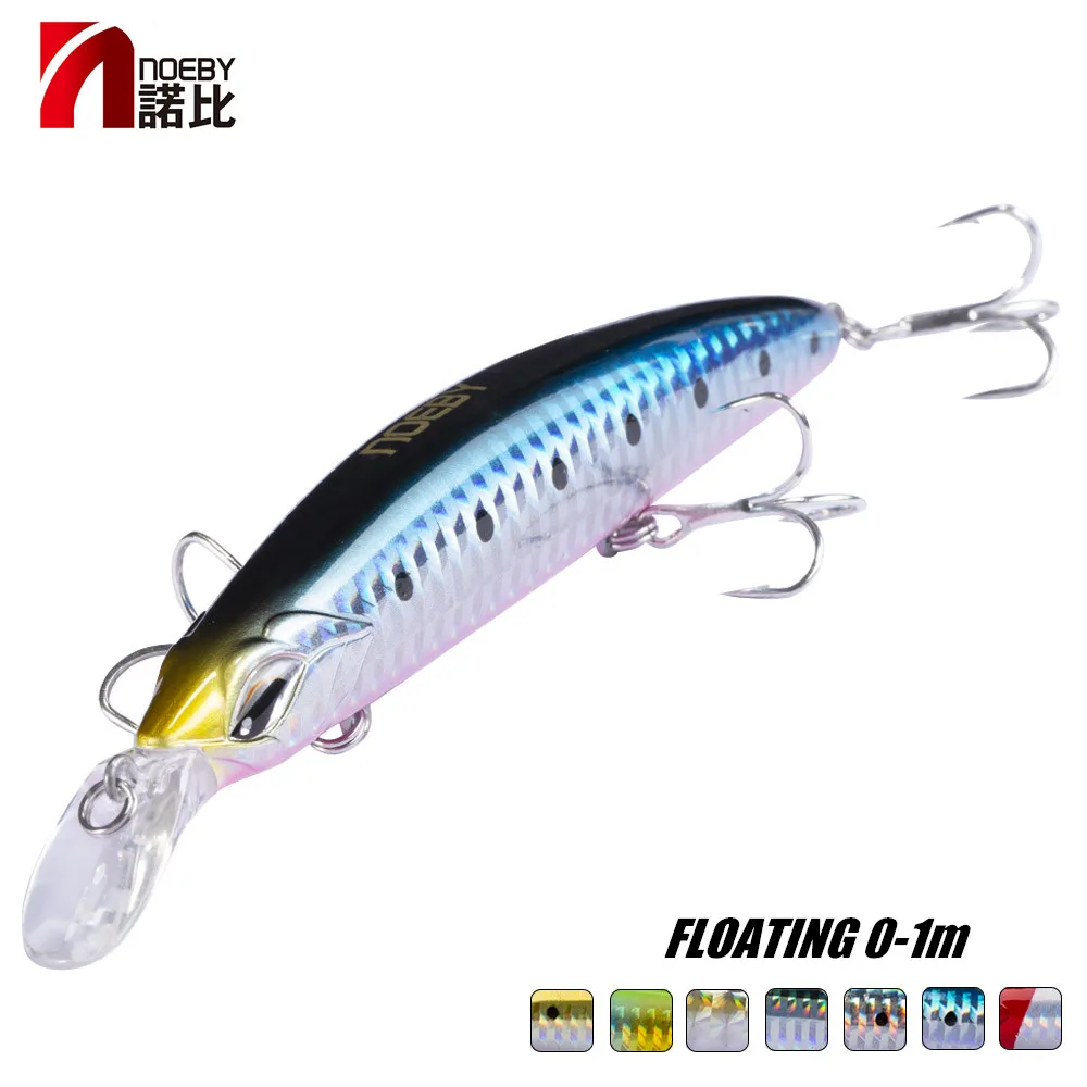 

NOEBY Long Casting Minnow Bait 11cm 19g Floating 0-1m Fishing Lure Japan Hook SeaBass Wobbler Leurre Peche Isca Artificial Pesca