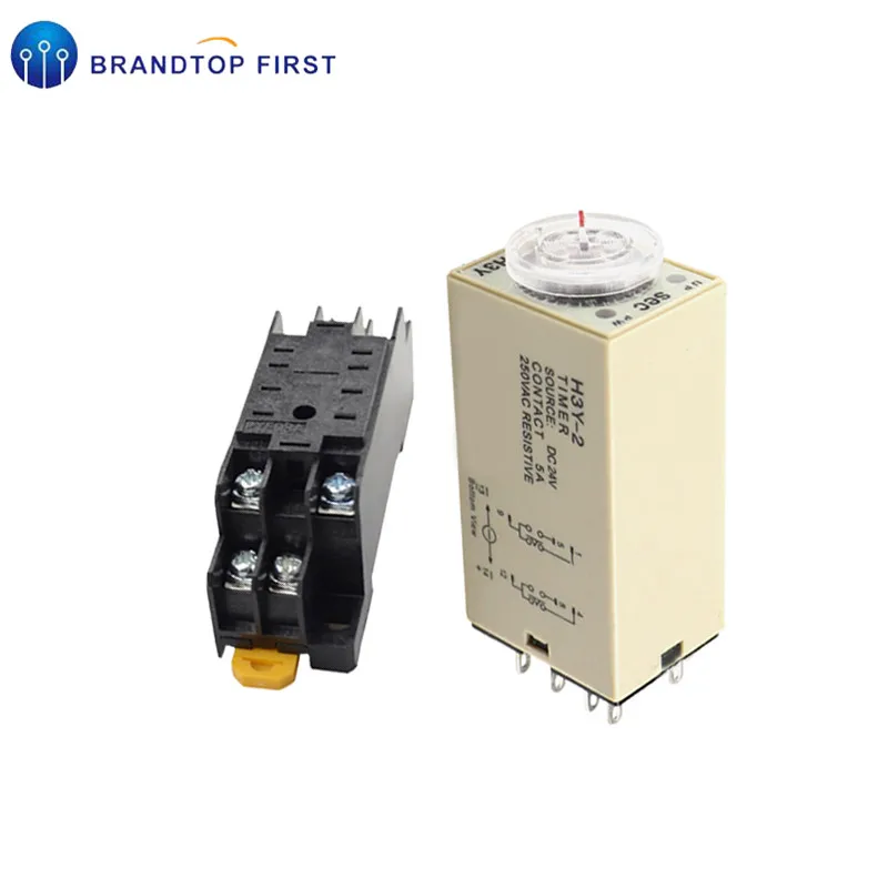 1 комплект реле времени H3Y 2 DC24V DC12V таймер задержки Реле 5A 10M 10S 60M с