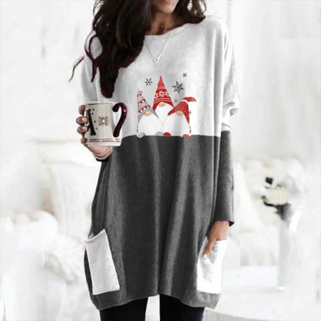 Santa Print Pocket Dress Women O Neck Pullover A-Line Dresses Mini Casual Robes Femme Fall Winter Vintage Female Streetwear 2021
Santa Print Pocket Dress Women O Neck Pullover A-Line Dresses Mini Casual Robes Femme Fall Winter Vintage Female Streetwear 2021