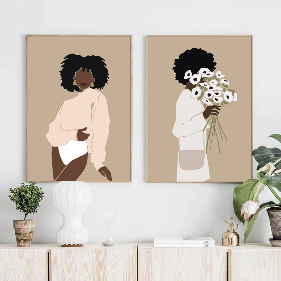 Nordic Posters Prints Abstract Flower Africa Black Girl Afro Bohemia Art Canvas Painting Paper Wall Pictures Living Room Decor
Nordic Posters Prints Abstract Flower Africa Black Girl Afro Bohemia Art Canvas Painting Paper Wall Pictures Living Room Decor