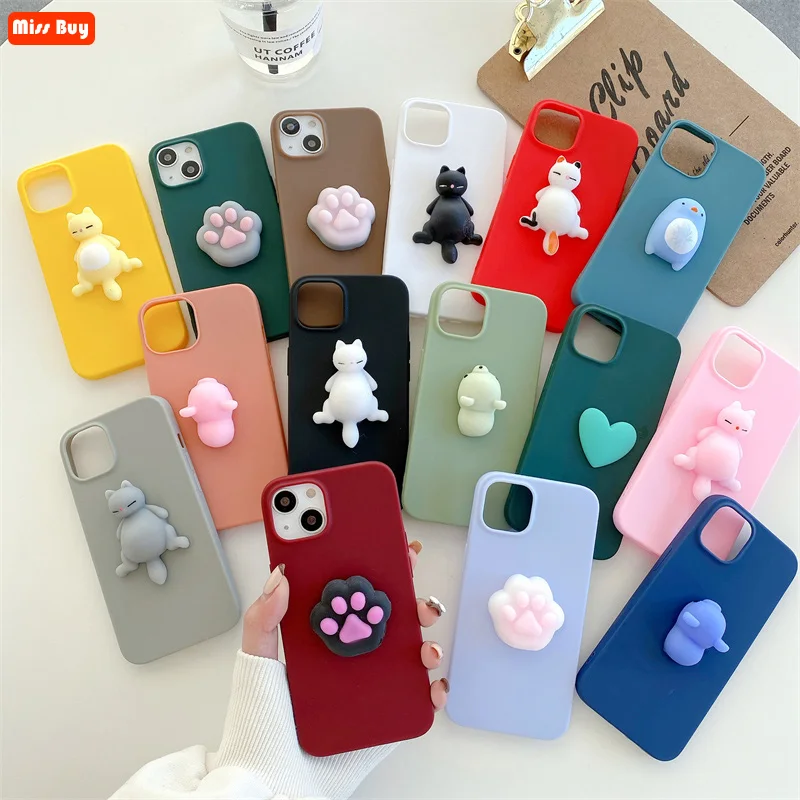 Squishy 3D Toys Rabbit Cat Silicone Phone Case for Samsung galaxy A10S A20S A02S A22 A12 A32 A42 A52 A72 A82 5G A51 A71 5G Cover
Squishy 3D Toys Rabbit Cat Silicone Phone Case for Samsung galaxy A10S A20S A02S A22 A12 A32 A42 A52 A72 A82 5G A51 A71 5G Cover
