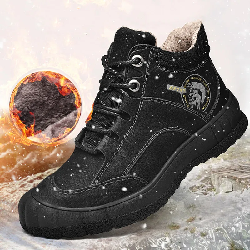 Luxury Brand New Men Winter Snow Boots Warm Men Boots High Quality Genuine Leather Mens Sneakers Outdoor Male Ankle Hiking Shoes
Luxury Brand New Men Winter Snow Boots Warm Men Boots High Quality Genuine Leather Mens Sneakers Outdoor Male Ankle Hiking Shoes