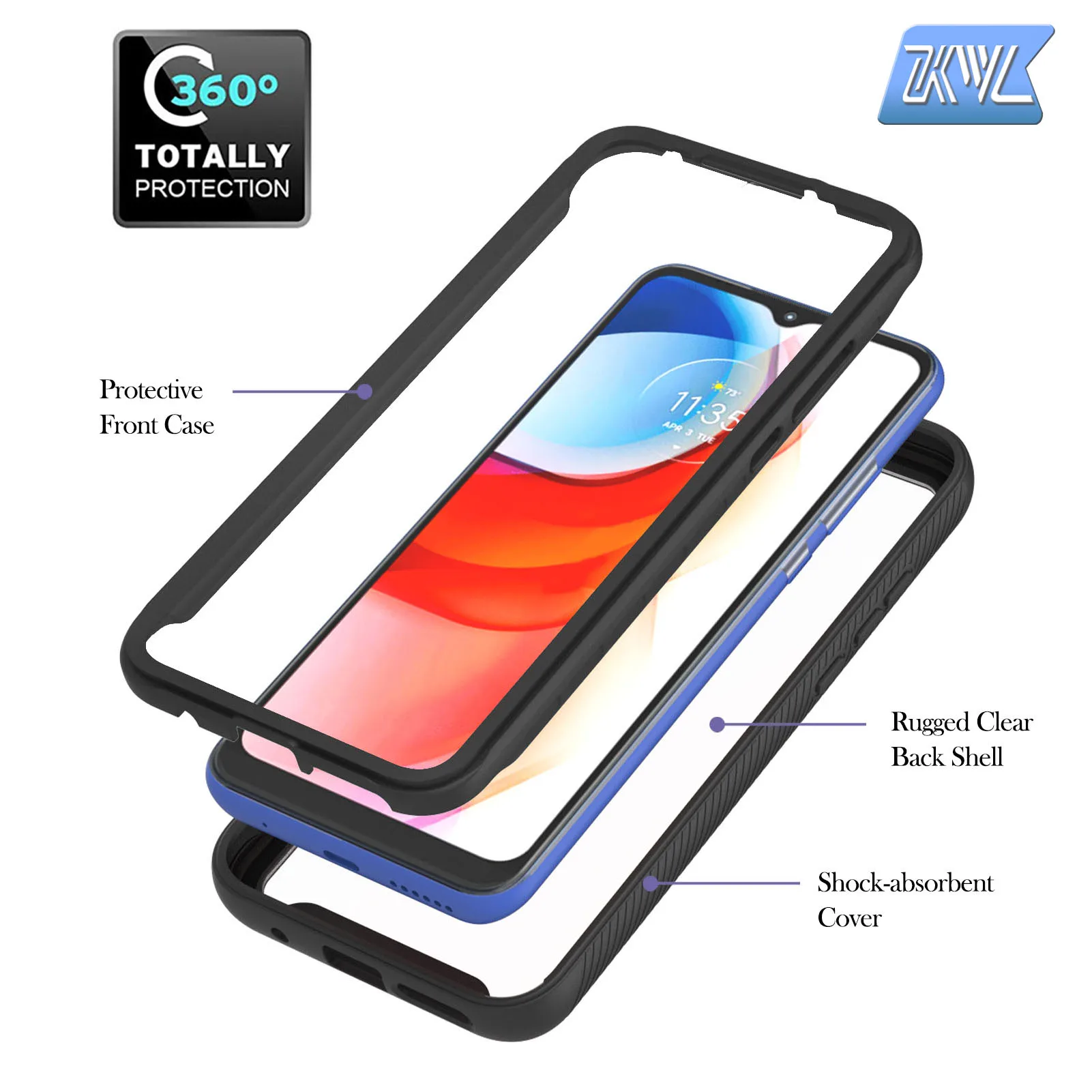 KL For Motorola Moto One Fusion G9 Powe E6s 2020 G Play case three-in-one TPU black transparent simple business protective case 
KL For Motorola Moto One Fusion G9 Powe E6s 2020 G Play case three-in-one TPU black transparent simple business protective case