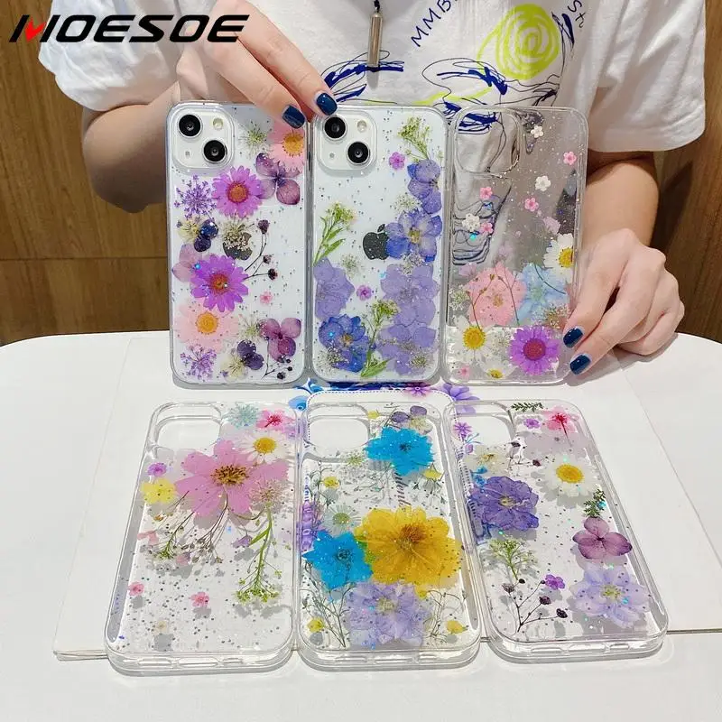 For iPhone 13 Pro Max 12 11 Pro XS Max XR 7 8 Plus Real Dry Flower Silicone Case Shockproof Glitter Full Protection Epoxy Cover
For iPhone 13 Pro Max 12 11 Pro XS Max XR 7 8 Plus Real Dry Flower Silicone Case Shockproof Glitter Full Protection Epoxy Cover