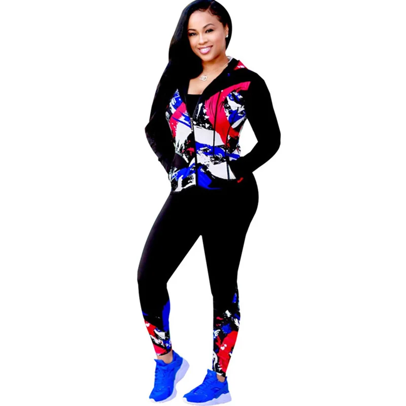 Women 2 Two Piece Sets Long Sleeve Hoodies Jacket Zipper Jogger Tracksuit Sweatshirt Sportsuit Female Print Casual Sweat Suit
Women 2 Two Piece Sets Long Sleeve Hoodies Jacket Zipper Jogger Tracksuit Sweatshirt Sportsuit Female Print Casual Sweat Suit
