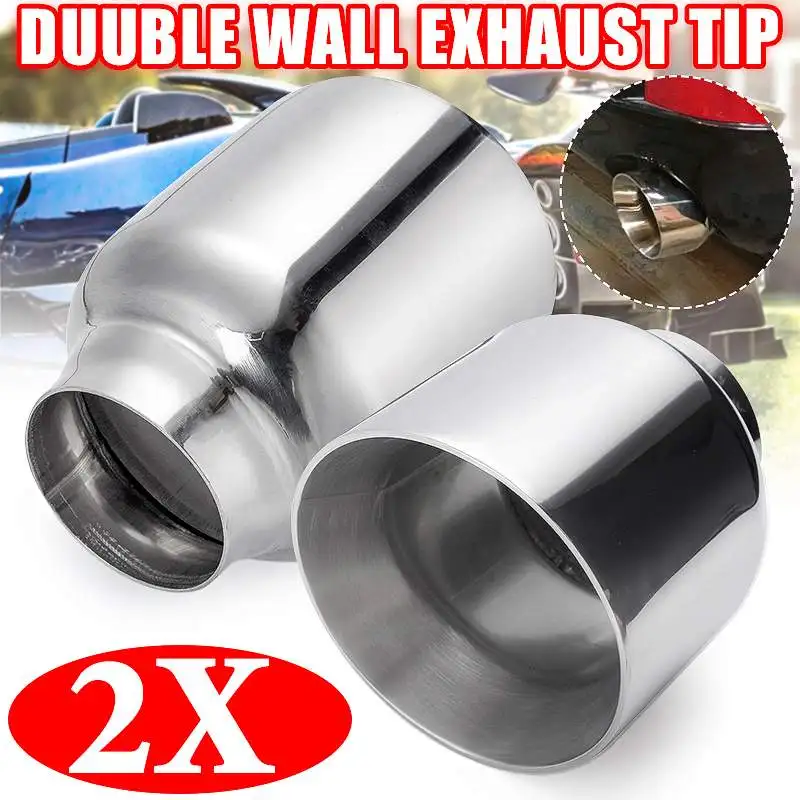 1/2/4pcs 63mm-101mm Universal Car Exhaust Muffler Pipe Dual Wall Exhaust Tips Exhaust Pipe Stainless Steel For BMW/Benz/Audi/VW
1/2/4pcs 63mm-101mm Universal Car Exhaust Muffler Pipe Dual Wall Exhaust Tips Exhaust Pipe Stainless Steel For BMW/Benz/Audi/VW