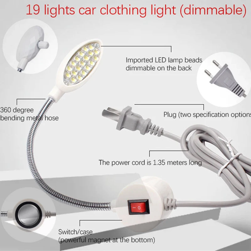 Industrial Lighting Sewing Machine LED Light 10/20/30 LED Flexible Work Light EU US Plug Machine Accessories Luminaire
Industrial Lighting Sewing Machine LED Light 10/20/30 LED Flexible Work Light EU US Plug Machine Accessories Luminaire