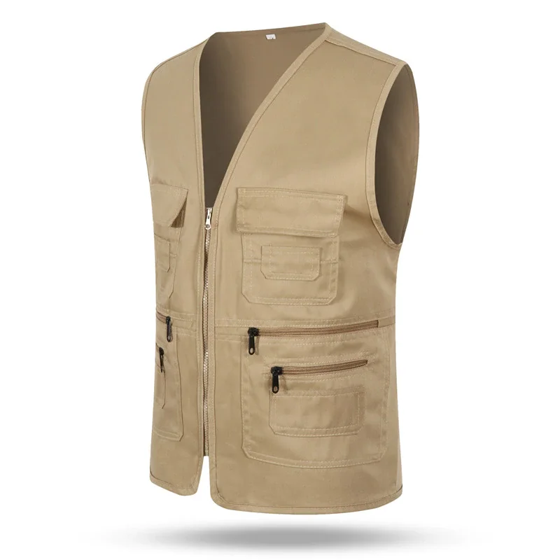 Men Top Casual Sleeveless Vest Multi-Pocket Loose Jacket Coat Outdoor Fishing Photographing Cameraman Waistcoat AUSO
Men Top Casual Sleeveless Vest Multi-Pocket Loose Jacket Coat Outdoor Fishing Photographing Cameraman Waistcoat AUSO