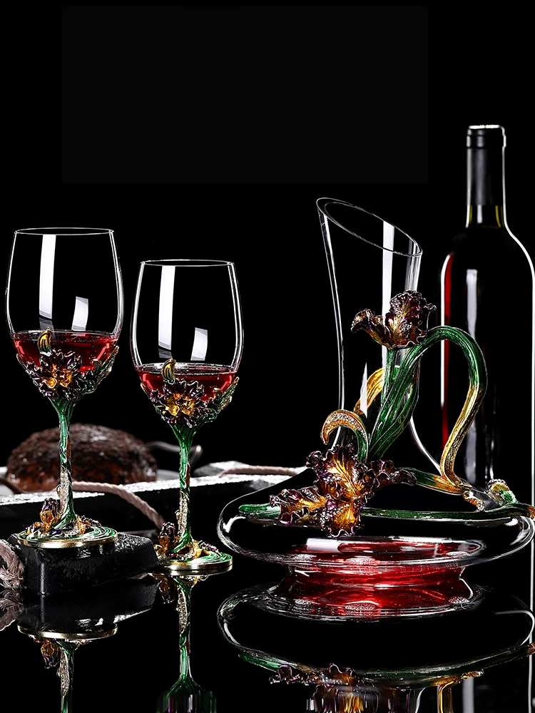 Enamel Iris Lead Free Crystal Wine Glass Decanter Set Goblet Champagne Cup Whiskey Bar Wedding Gift Party Home Drinkware
Enamel Iris Lead Free Crystal Wine Glass Decanter Set Goblet Champagne Cup Whiskey Bar Wedding Gift Party Home Drinkware