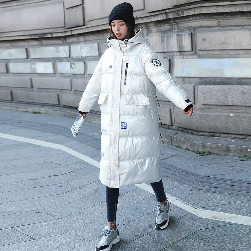 Long Down Cotton Jacket Thick Winter Women's Large size Loose Outerwear Keep Warm 2021 New Korean Casual Women Glossy Coat DH160 
Long Down Cotton Jacket Thick Winter Women's Large size Loose Outerwear Keep Warm 2021 New Korean Casual Women Glossy Coat DH160