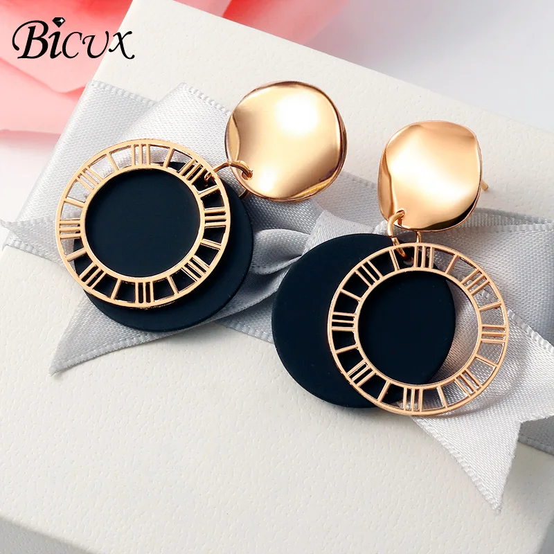 BICUX 2019 New Fashion Dangle Hanging Korean Drop Earrings for Women Statement Vintage Black Gold Pendant Earring Brinco Jewelry
BICUX 2019 New Fashion Dangle Hanging Korean Drop Earrings for Women Statement Vintage Black Gold Pendant Earring Brinco Jewelry