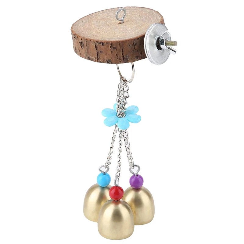1Pc Bird Parrot Toy With 3 Ring Bells Natural Wooden Parrots Swing Bird Perch Hanging Swings Cage With Colorful Beads Bells Toys
1Pc Bird Parrot Toy With 3 Ring Bells Natural Wooden Parrots Swing Bird Perch Hanging Swings Cage With Colorful Beads Bells Toys