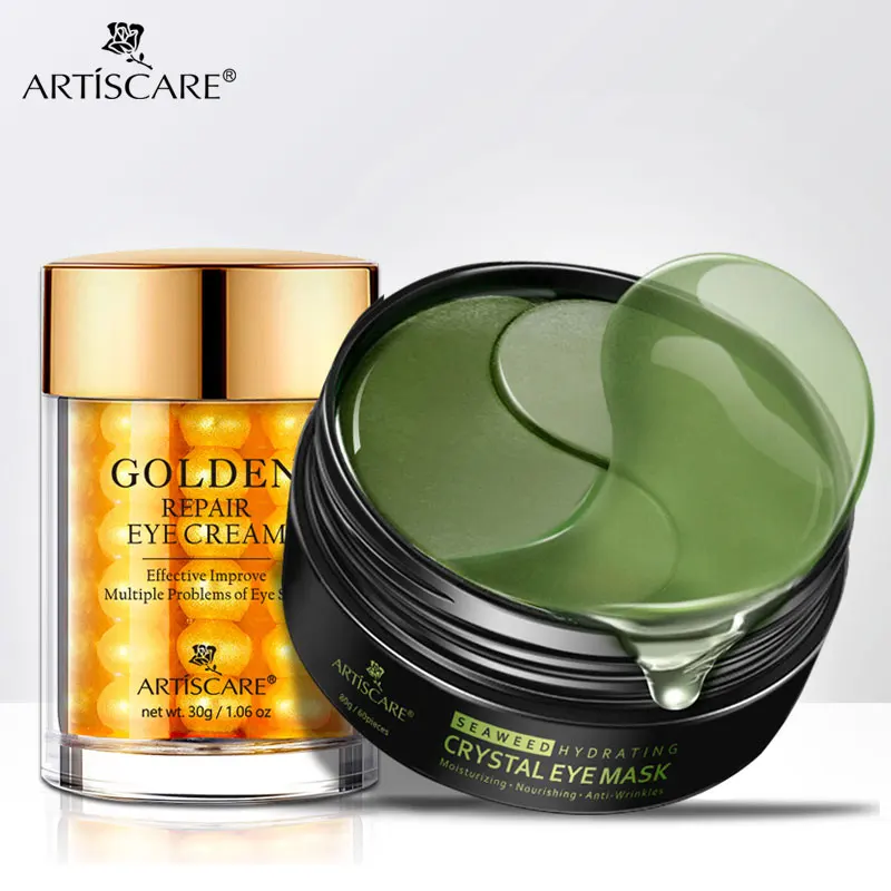 Маска для глаз ARTISCARE Seaweed + золотой крем против морщин старения средство удаления
