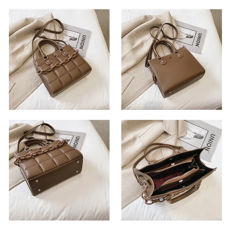 2021 New Ladies Fashion Shoulder Bag Retro Lattice Luxury Handbag Brand Designer Casual Large Capacity Messenger Bag
2021 New Ladies Fashion Shoulder Bag Retro Lattice Luxury Handbag Brand Designer Casual Large Capacity Messenger Bag