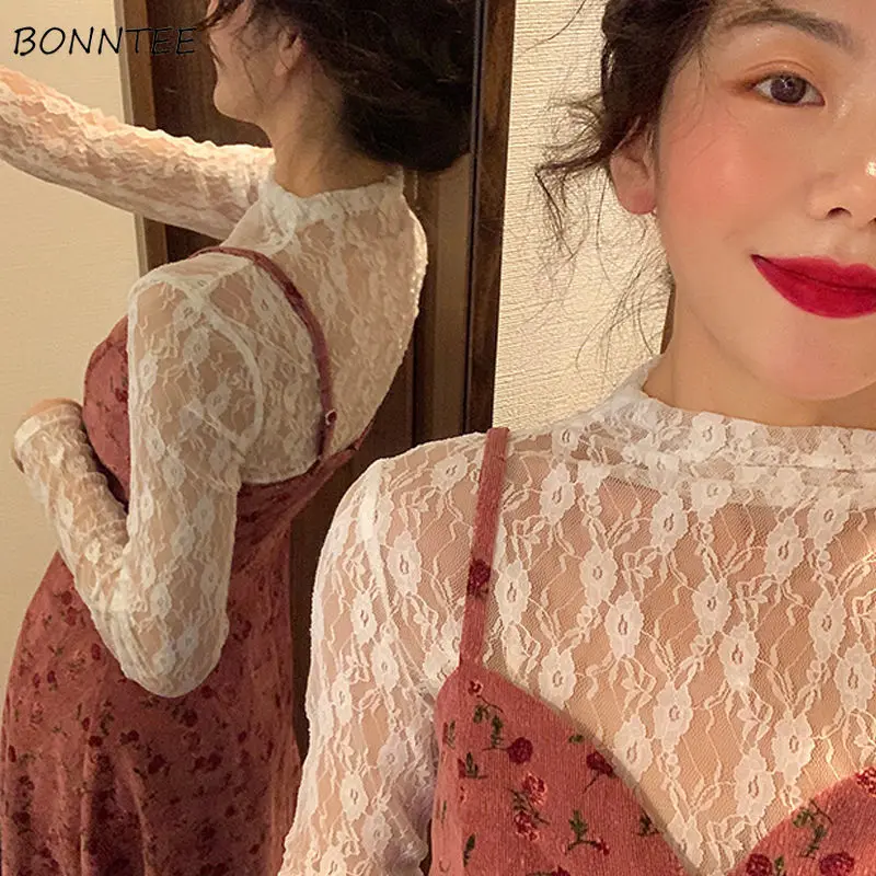 Blouses Women Slim Lace Mesh Thin Summer Sun-proof Basic All-match Ice Chic Fashion Translucent New Tender Female Streetwear
Blouses Women Slim Lace Mesh Thin Summer Sun-proof Basic All-match Ice Chic Fashion Translucent New Tender Female Streetwear
