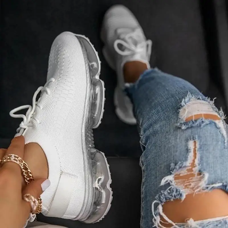 New Women's Sneakers Lace-up Mesh Elastic Breathable Comfortable Shoes Ladies Outdoor Running Light Sports Shoes Sneakers Female
New Women's Sneakers Lace-up Mesh Elastic Breathable Comfortable Shoes Ladies Outdoor Running Light Sports Shoes Sneakers Female
