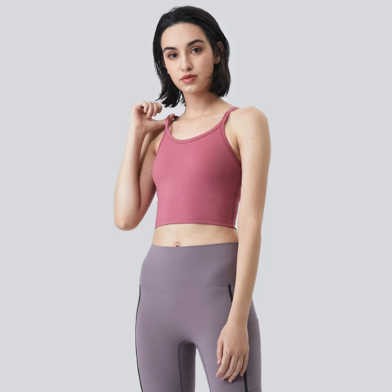Alo Yoga 2021 Summer New Women's Sexy Crop Top 8-Color Solid Color Leisure Sling Fitness Exercise Yoga Vest C2951 
Alo Yoga 2021 Summer New Women's Sexy Crop Top 8-Color Solid Color Leisure Sling Fitness Exercise Yoga Vest C2951