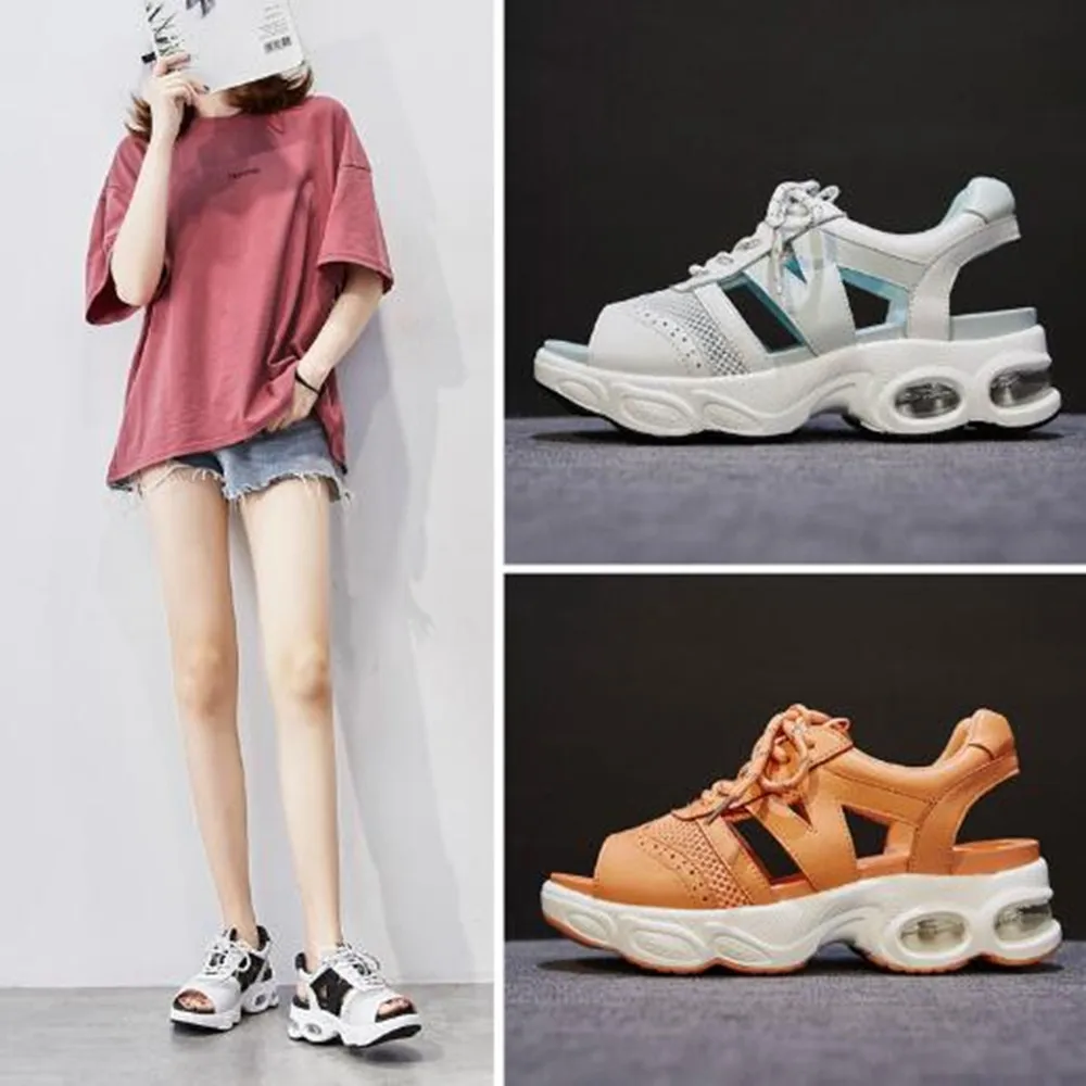 Sandals Female Summer 2021 New Thick-Soled Wild Sports Student Sandals Fish Mouth Air Cushion Hollow Women's Shoes
Sandals Female Summer 2021 New Thick-Soled Wild Sports Student Sandals Fish Mouth Air Cushion Hollow Women's Shoes