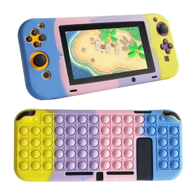 

Новинка 2021 года, защитный чехол для Nintendo Switch Lite Bubble, игрушка-антистресс, силиконовый чехол для Nintendo Switch Mini