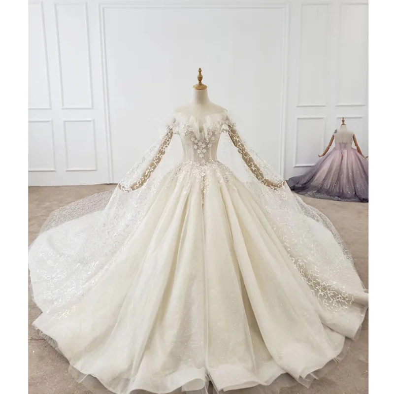 BGW HT41517 Flower Wedding Dress Long Sleeve Vintage Wedding Dress Off The Shoulder Wedding Dress Glitter Vestido De Casamento 
BGW HT41517 Flower Wedding Dress Long Sleeve Vintage Wedding Dress Off The Shoulder Wedding Dress Glitter Vestido De Casamento