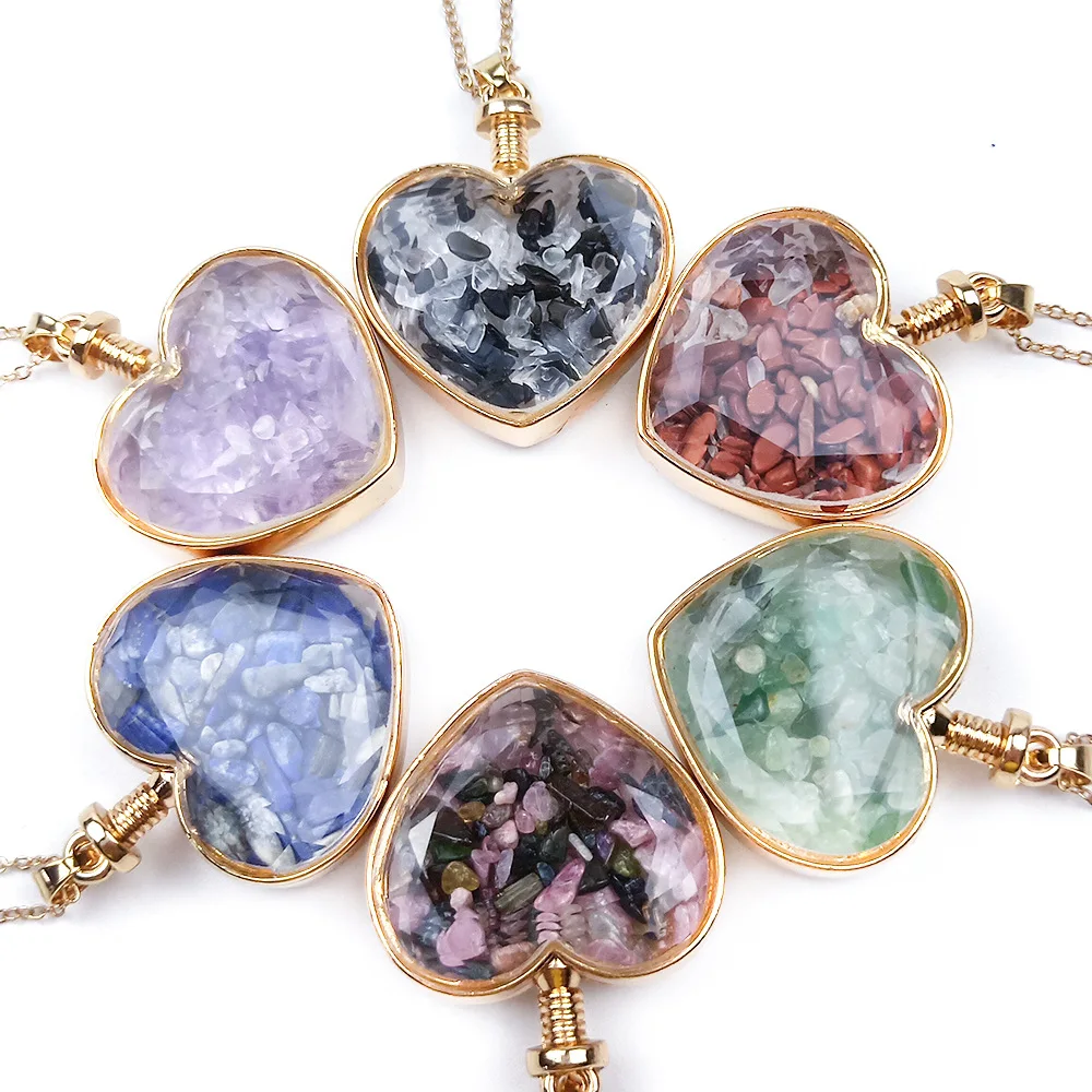 natural stone rough stone,Love wishing bottle pendant, crystal lapis lazuli tourmaline peach heart floating bottle necklace
natural stone rough stone,Love wishing bottle pendant, crystal lapis lazuli tourmaline peach heart floating bottle necklace