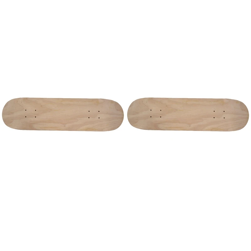 

2X 8-дюймовые 8-слойные кленовые пустые двойные вогнутые скейтборды, натуральный скейтборд, скейтборды, деревянный Кленовый Скейтборд