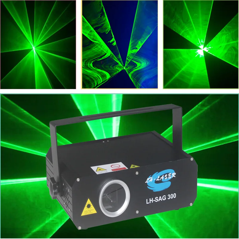 Мини 300 мВт зеленый лазерный свет МВт анимационный лазер Dj диско Ночной светильник Зеленый Открытый шоу|outdoor