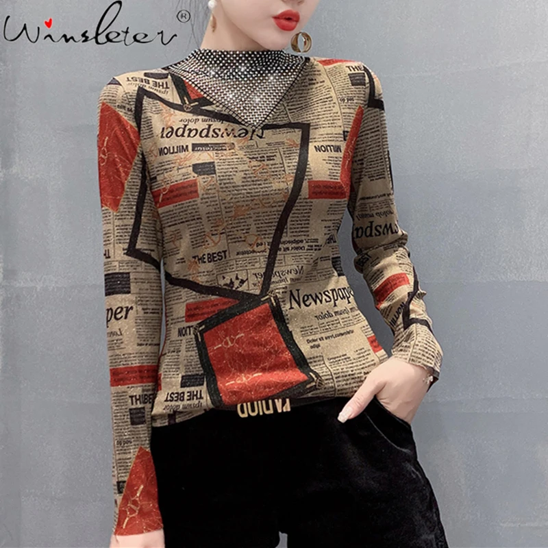 Spring Fall Korean Style Tie-Dye T-Shirt Girls Chic Graffiti Sexy Print Shiny Patchwork Diamonds Women Tops Cotton Tees T11607A
Spring Fall Korean Style Tie-Dye T-Shirt Girls Chic Graffiti Sexy Print Shiny Patchwork Diamonds Women Tops Cotton Tees T11607A