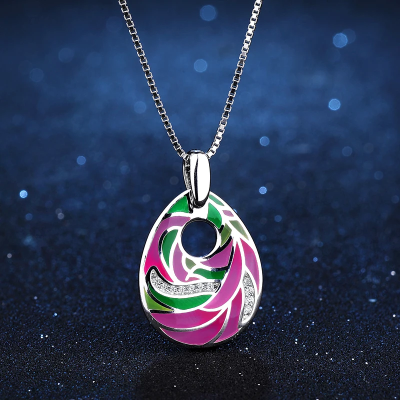 Valentine's Day Gift Necklace Pendant Rose Red Feather Water Droplets 925 Sterling Silver Necklace Luxury Party Jewelry Enamel
Valentine's Day Gift Necklace Pendant Rose Red Feather Water Droplets 925 Sterling Silver Necklace Luxury Party Jewelry Enamel