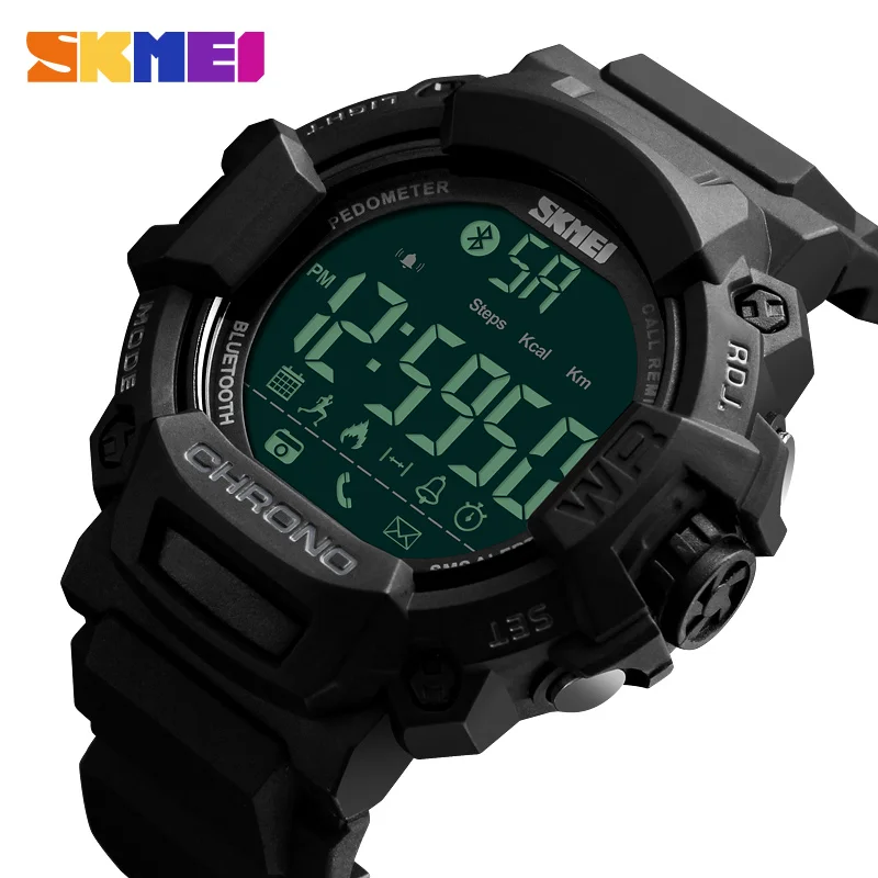 SKMEI LED Display Sports Watches Stopwatch Calories Call Reminder Calendar Men Digital Wristwatch 50m Waterproof Male Clock 1249
SKMEI LED Display Sports Watches Stopwatch Calories Call Reminder Calendar Men Digital Wristwatch 50m Waterproof Male Clock 1249