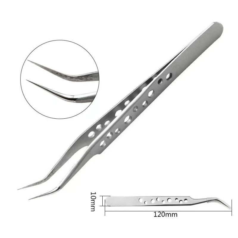 2 Pcs Precision Stainless Steel Tweezers Industrial Curved Straight Forceps Repair Tools EyelashTweezers
2 Pcs Precision Stainless Steel Tweezers Industrial Curved Straight Forceps Repair Tools EyelashTweezers