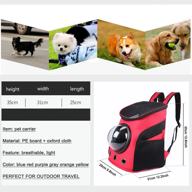 Pet Carrier Astronaut Space Capsule Backpack for Cats Small Dogs Portable Doggie Kitten Cat Travel Bag Outdoor Puppy Supplies
Pet Carrier Astronaut Space Capsule Backpack for Cats Small Dogs Portable Doggie Kitten Cat Travel Bag Outdoor Puppy Supplies