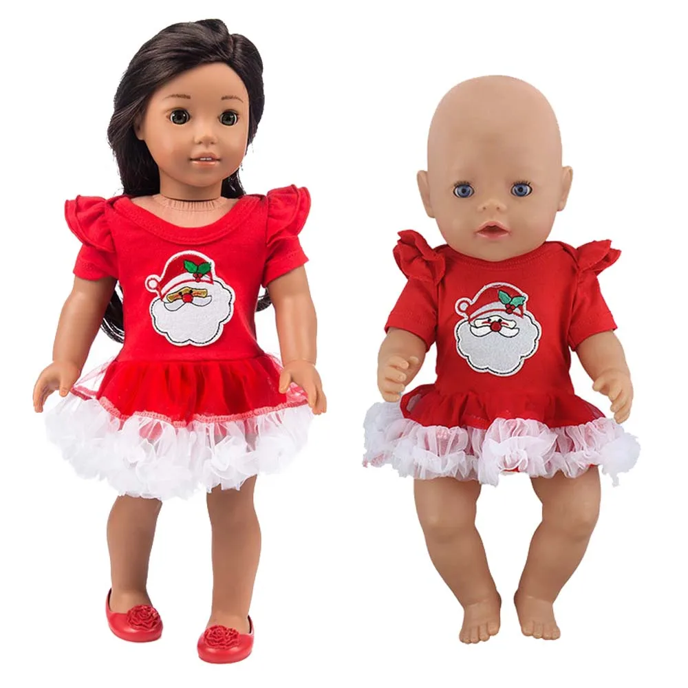 

Лидер продаж, Рождественская яркая одежда, платье для 18-дюймовой американской куклы, куклы 43 см, аксессуары для кукол, подарок для игрушек
