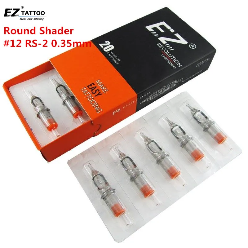 EZ Revolution Tattoo Needles Cartridge Round Shaders # 12 0.35mm Medium Taper 3.5 mm Tattoo Accessories Supply 20 pcs /box
EZ Revolution Tattoo Needles Cartridge Round Shaders # 12 0.35mm Medium Taper 3.5 mm Tattoo Accessories Supply 20 pcs /box