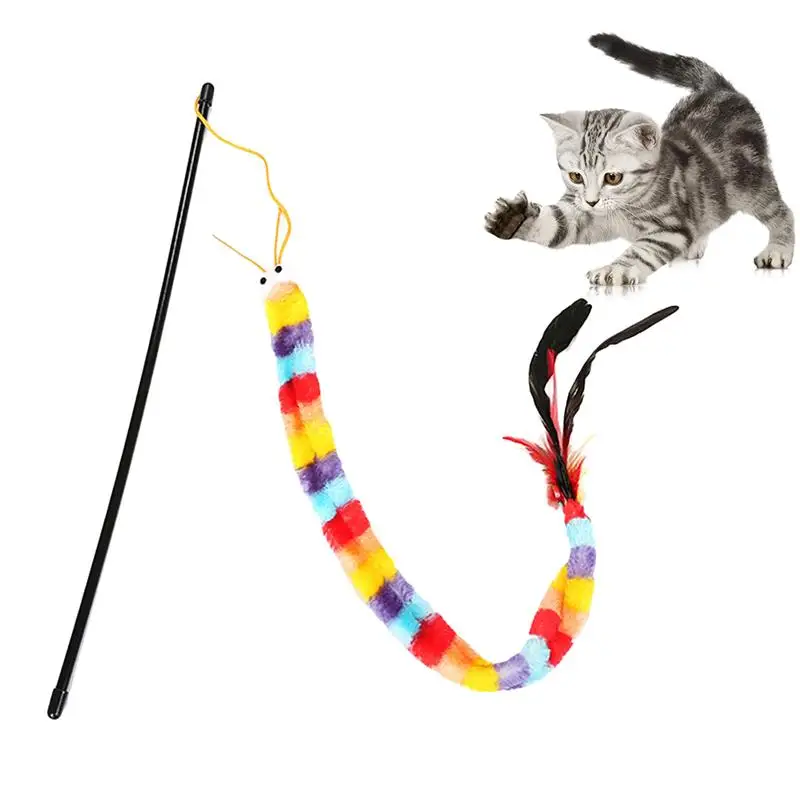 Dorakitten 1pc Cat Teaser Wand Toy Interactive Caterpillar Shape Cat Teaser Toy Pet Feather Toys Pet Supplies Random Color
Dorakitten 1pc Cat Teaser Wand Toy Interactive Caterpillar Shape Cat Teaser Toy Pet Feather Toys Pet Supplies Random Color