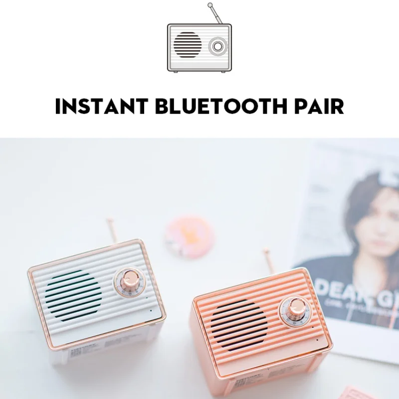 Портативный беспроводной Bluetooth динамик мини сабвуфер радио стильный для Xiaomi Samsung