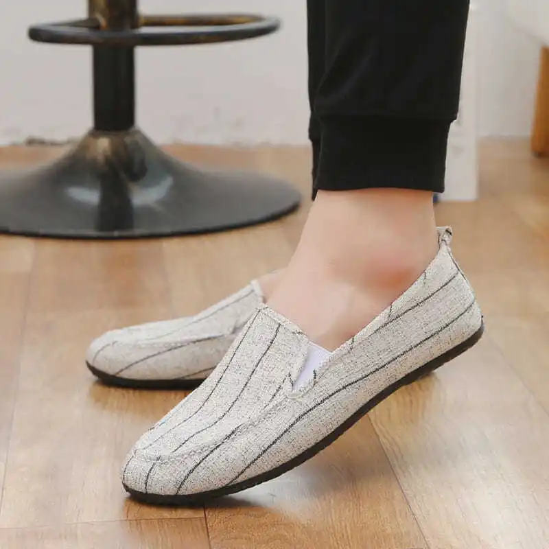 Fashion Flat Canvas Flax Loafers Black Men Slip On Flats 2021 Summer Breathable Soft Leisure Shoe Man Comfy Non-slip Loafers
Fashion Flat Canvas Flax Loafers Black Men Slip On Flats 2021 Summer Breathable Soft Leisure Shoe Man Comfy Non-slip Loafers