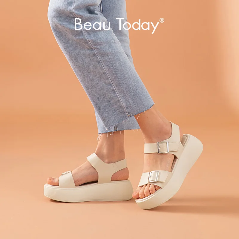Босоножки женские из искусственной кожи BeauToday, на платформе, с металлическими украшениями, ручная работа, лето, 38149
Босоножки женские из искусственной кожи BeauToday, на платформе, с металлическими украшениями, ручная работа, лето, 38149