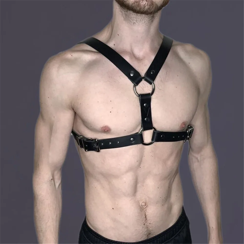 Fashion Male Adjustable Leather Bondage Strap Chest Crop Top Harness Belt for Gay Men Sexy Club Costumes Cosplay Sling Exotic
Fashion Male Adjustable Leather Bondage Strap Chest Crop Top Harness Belt for Gay Men Sexy Club Costumes Cosplay Sling Exotic