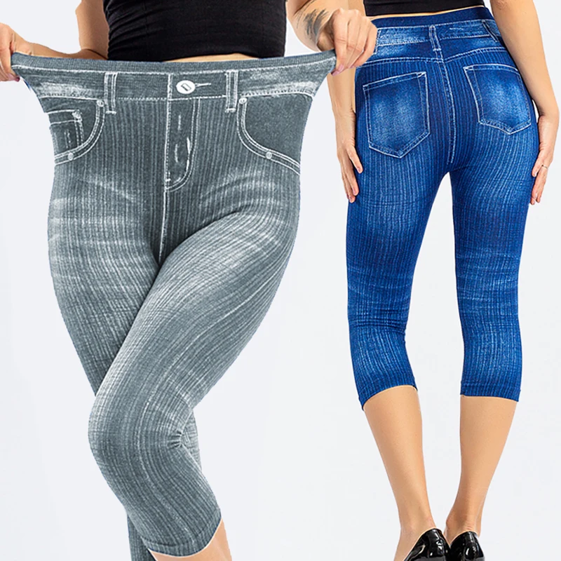 3/4 Leggings Women High Waist Elastic Slim Jeans Leggings Capri Pants Jeggings Female Short Leggings 2020 
3/4 Leggings Women High Waist Elastic Slim Jeans Leggings Capri Pants Jeggings Female Short Leggings 2020