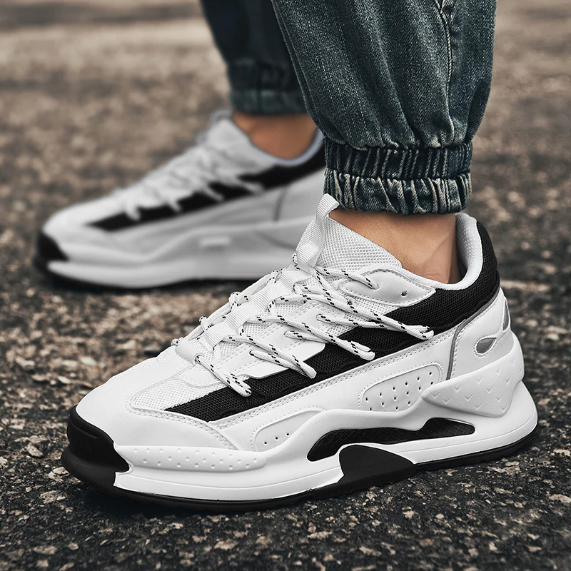 Casual Shoes Men Reflective Sports Shoes Unisex Sneakers Breathable Damping Chunky Sneakers Thick Sole Men Platform Shoes Homme
Casual Shoes Men Reflective Sports Shoes Unisex Sneakers Breathable Damping Chunky Sneakers Thick Sole Men Platform Shoes Homme