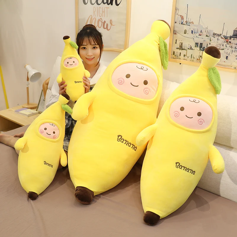 42/58/90/120cm Lovely Huge Size Plush Toys Banana Pillow Cute Stuffed Dolls Soft Cushion For Children Girls Birthday Gifts
42/58/90/120cm Lovely Huge Size Plush Toys Banana Pillow Cute Stuffed Dolls Soft Cushion For Children Girls Birthday Gifts