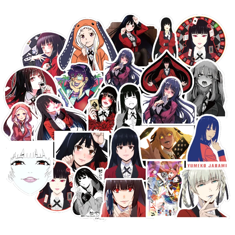 10 Вт 30 50 шт./упак. Kakegurui этикетка наклейки для скейтборд шлем Подарочная коробка